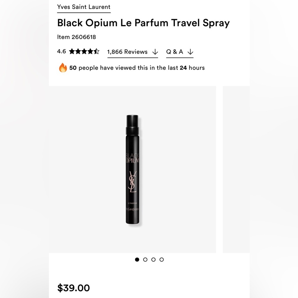 Yves Saint Laurent Black Opium Le Parfum Travel Spray - Black